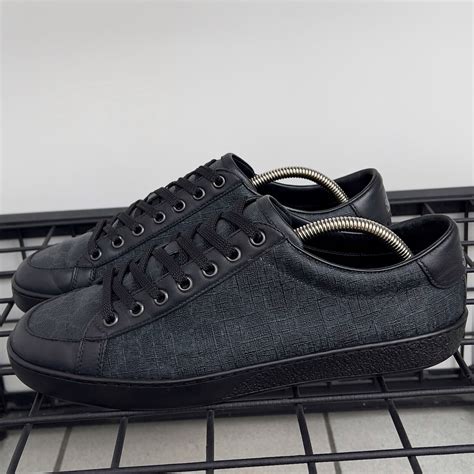 zapatos gucci modelo 325370 7 g|SALE GUCCI Brooklyn sneaker graphite GG monogram 7.5 G 8 .